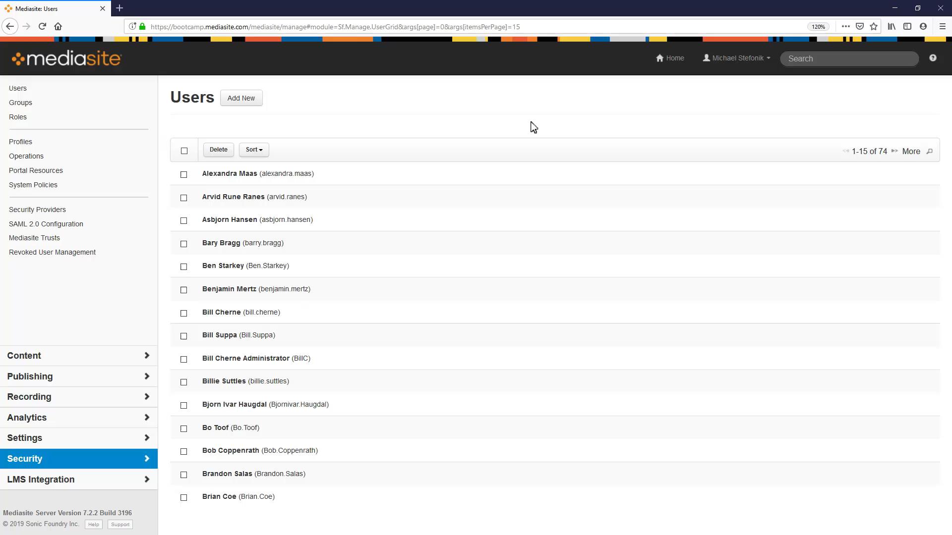 Creating a Local Mediasite Account